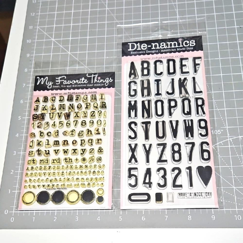 2  Alphabet & Number Stamp Sets